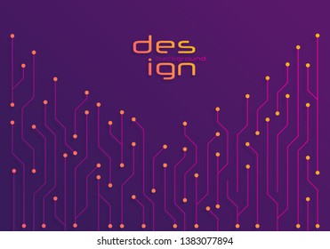 Circuit illustration design vector symbol logo technology. Abstract technological brain. Motherboard integrated computing illustration. 