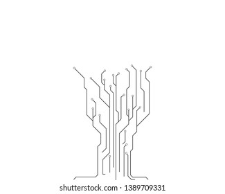 Circuit illustration design vector symbol logo technology
