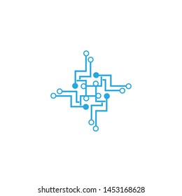 Circuit illustration design vector symbol logo technology