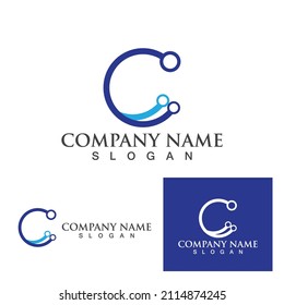 Tecnología de logotipo de símbolos vectoriales de diseño de ilustración de circuito