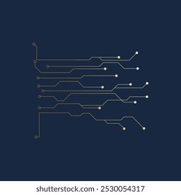 Tecnología de logotipo de símbolo de Vector de diseño de ilustración de circuito