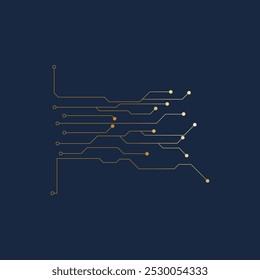 Schaltungsgrafik-Design, Vektorsymbol-Logo-Technologie