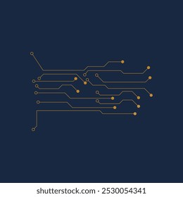 Circuit illustration design vector symbol logo technology