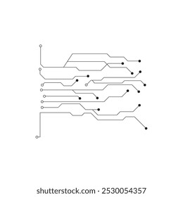 Schaltungsgrafik-Design, Vektorsymbol-Logo-Technologie