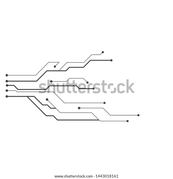 Circuit Illustration Design Vector Symbol Logo Stock Vector (Royalty ...