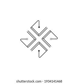 Circuit illustration design vector,  technology symbol