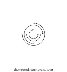 Vector de diseño de ilustración de circuito, símbolo de tecnología