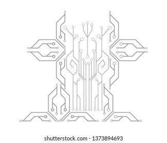 Circuit illustration vector design