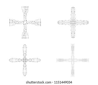 circuit illustration vector template