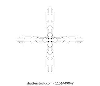 circuit illustration vector template