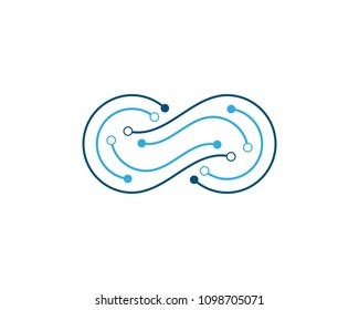 circuit infinity ilustration vector template