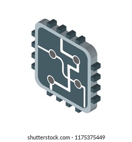 Circuit isometric left top view 3D icon