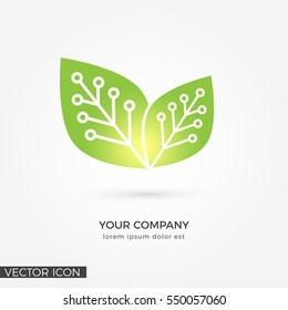 Circuit Leaf , VECTOR LOGO / ICON