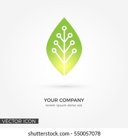 Circuit Leaf , VECTOR LOGO / ICON