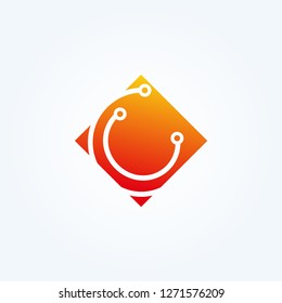 
Circuit letter C icon template, vector logo technology for business corporate, elements, illustrations