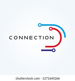 Circuit letter D icon template, vector logo technology for business corporate, elements, illustrations