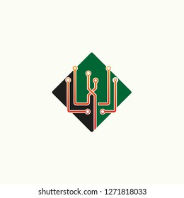 Circuit letter E icon template, vector logo technology for business corporate, elements, illustrations