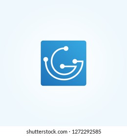 Circuit letter G icon template, vector logo technology for business corporate, elements, illustrations