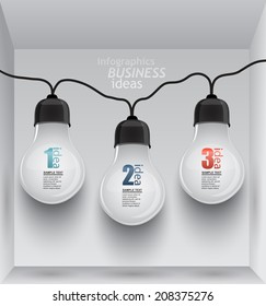 circuit of the light bulbs in the room / infographics element ideas