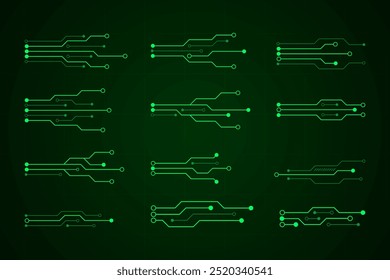  Linha de circuito tecnologia abstrata futurista hud moderno vetor design 