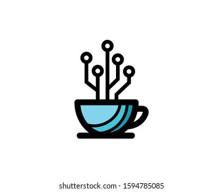 circuit line in a cup of coffee