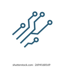 circuit line icon isolated on white background