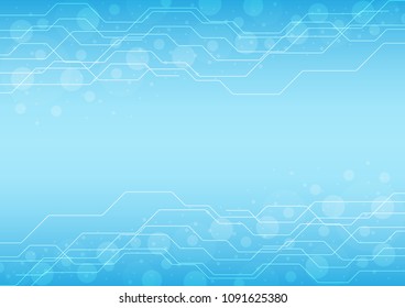 Circuit line and round shape arranging , Technology abstract and communication concept, Vector illustration background.