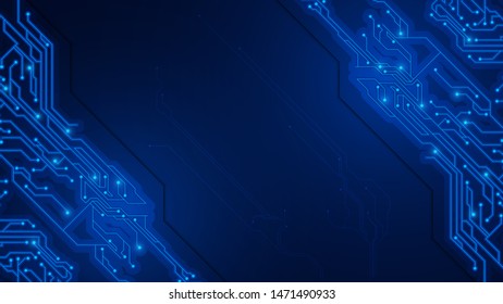 circuit line tech innovation concept background eps 10 vector