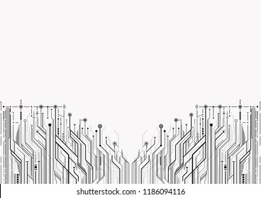 Circuit line with technology abstract concept, Vector illustration background.