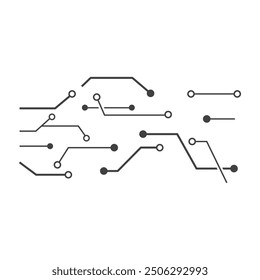 Circuit line technology illustration logo icon vector template