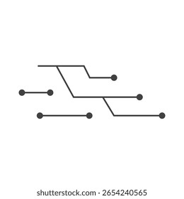 Schaltungslinie Technologie Illustration Logo Symbol Vektorvorlage