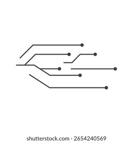 Circuit line technology illustration logo icon vector template