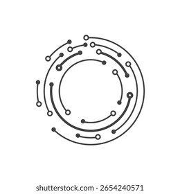 Schaltungslinie Technologie Illustration Logo Symbol Vektorvorlage