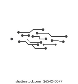 Ilustración de tecnología de línea de circuito icono de logotipo Vector Plantilla