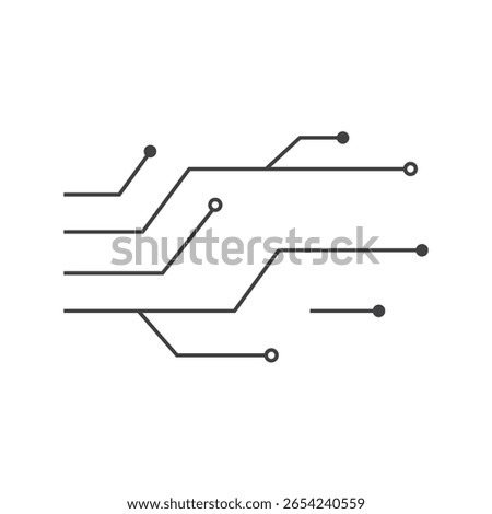 Circuit line technology illustration logo icon vector template