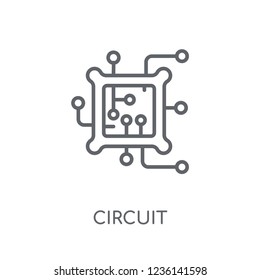 Circuit linear icon. Modern outline Circuit logo concept on white background from Cryptocurrency economy and finance collection. Suitable for use on web apps, mobile apps and print media.