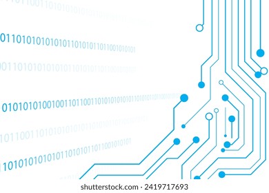 circuit lines technology abstract background. digital circuit lines and binary code privacy backdrop.