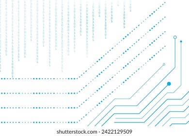 fondo abstracto de la tecnología de líneas de circuito. líneas de circuito digital y fondo de privacidad de código binario.