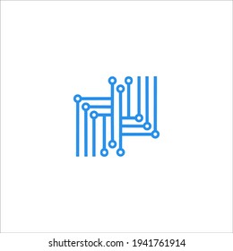 signo vectorial de diseño de logotipo de circuito 