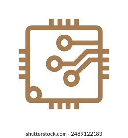 Circuit logo icon design template