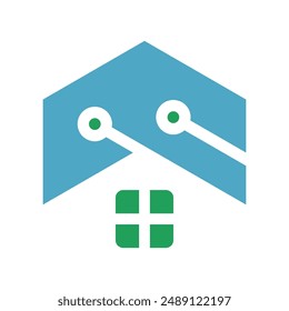 Circuit logo icon design template