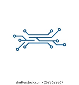 Diseño plano del icono del logotipo del circuito