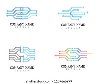 Circuit logo illustration design