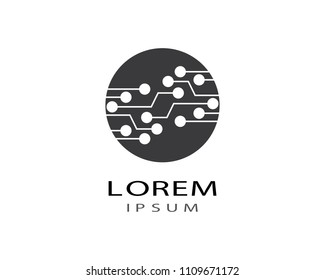 Circuit logo illustration design