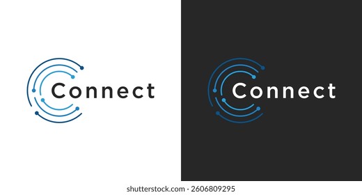 Circuit logo letter C for connection