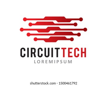 Circuit logo symbol or icon template