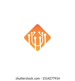 circuit logo technology vector template