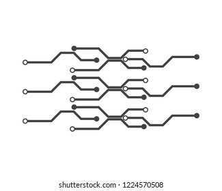 Circuit logo template vector