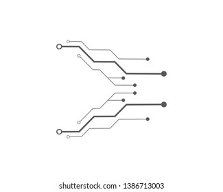 Circuit logo template vector icon illustration design