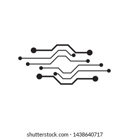 Circuit logo template vector icon